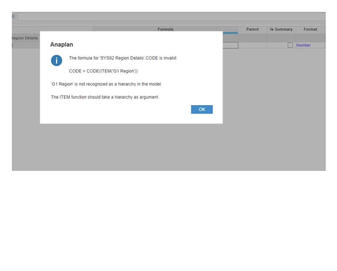 Error while using cod function in module - Anaplan Community